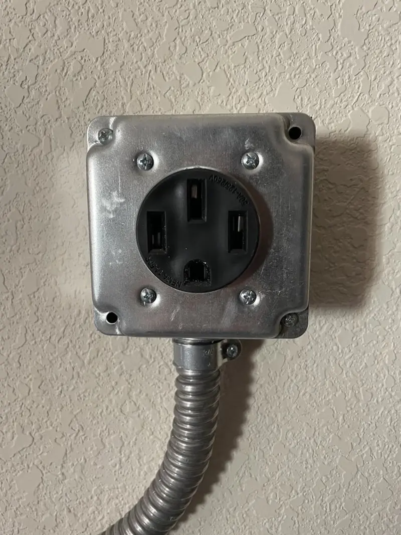 NEMA 14-50 outlet installed for Electrical Panel Upgrade in Larose